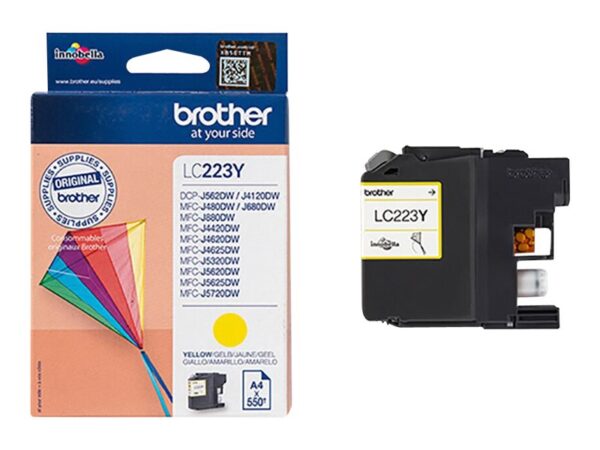 BROTHER LC-223 cartouche d encre jaune capacité standard 550 pages pack de 1