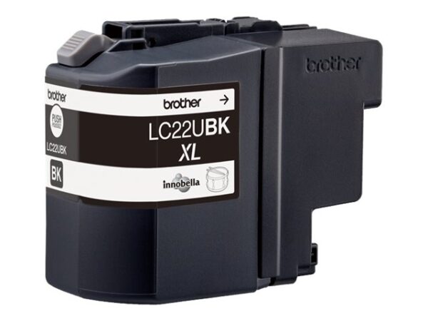 BROTHER LC22UBK Cartouche de encre Noir, 2400 pages pour DCP-J785DW et MFC-J985DW