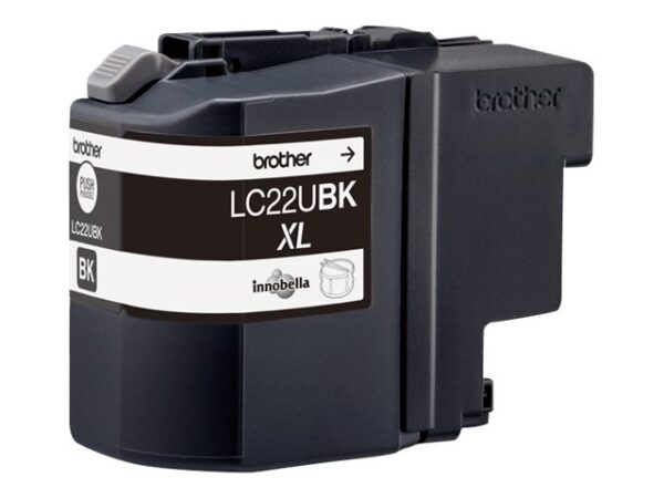 BROTHER LC22UBK Cartouche de encre Noir, 2400 pages pour DCP-J785DW et MFC-J985DW