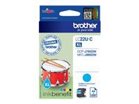 BROTHER LC22UC Cartouche de encre Cyan, 1200 pages pour DCP-J785DW et MFC-J985DW
