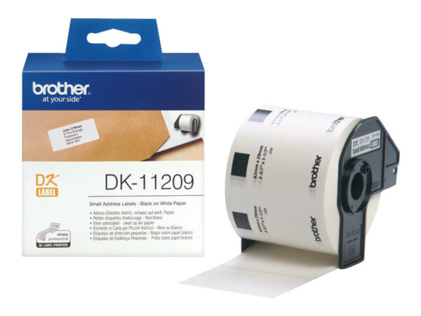 BROTHER P-TOUCH DK-11209 die-cut adress label small 29x62mm 800 labels