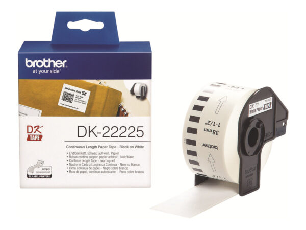 BROTHER P-TOUCH DK-Continue Lengte Tape: 38mm – Thermisch papier – blanc (30.48m)