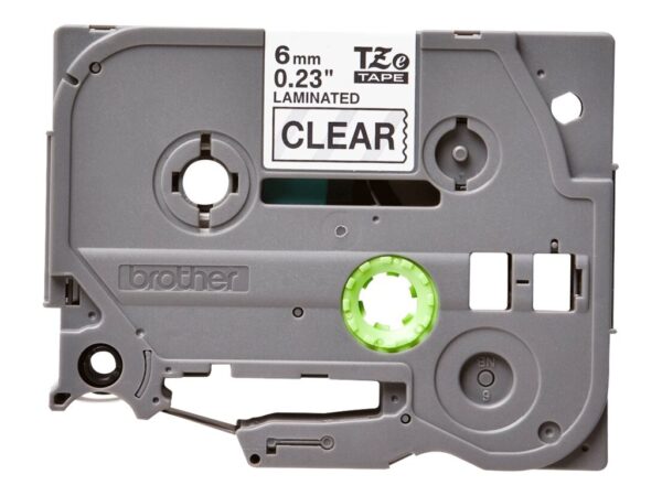 BROTHER P-TOUCH TZE-111 noir sur clear 6mm
