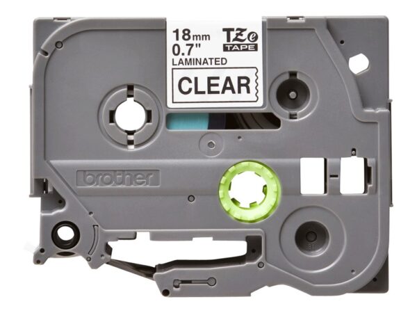 BROTHER P-TOUCH TZE-141 noir sur clear 18mm