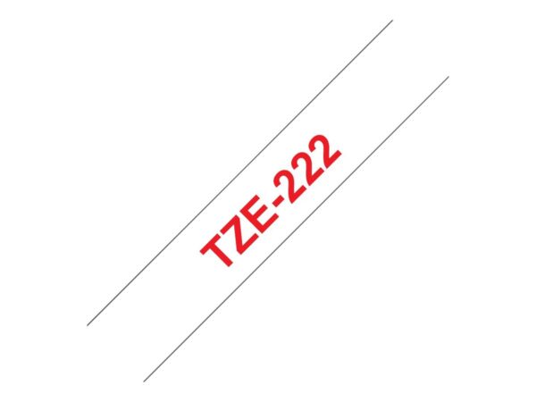 BROTHER P-TOUCH TZE-222 rouge sur blanc 9mm