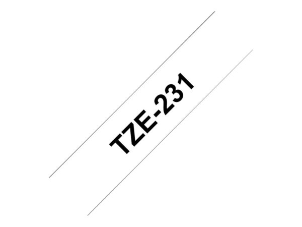 BROTHER P-TOUCH TZE-231 noir sur blanc 12mm