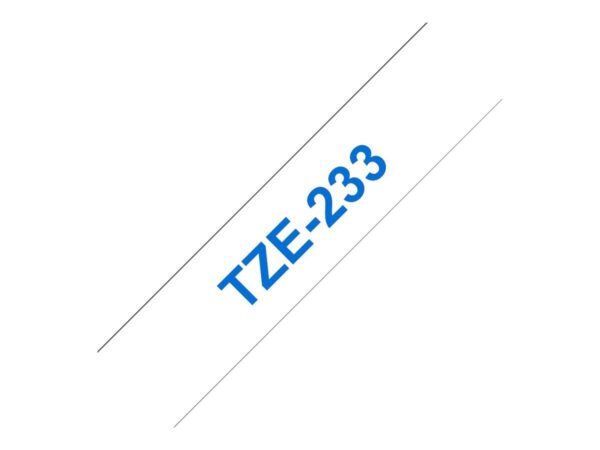 BROTHER P-TOUCH TZE-233 bleu sur blanc 12mm