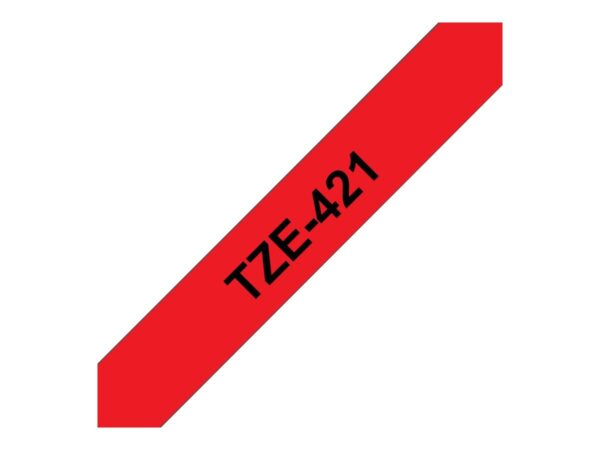 BROTHER P-TOUCH TZE-421 noir sur rouge 9mm