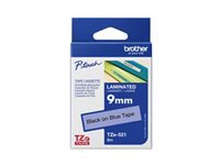 BROTHER P-TOUCH TZE-521 noir sur bleu 9mm