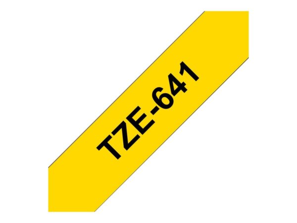 BROTHER P-TOUCH TZE-641 noir sur jaune  18mm