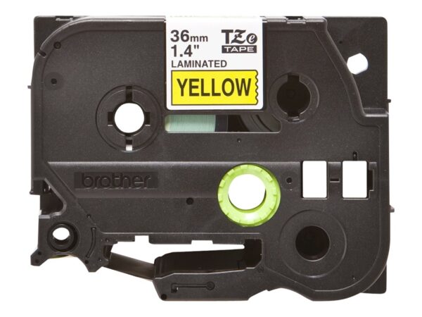 BROTHER P-TOUCH TZE-661 noir sur jaune  36mm