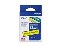 BROTHER P-TOUCH TZE-C31 noir sur neonjaune  12mm