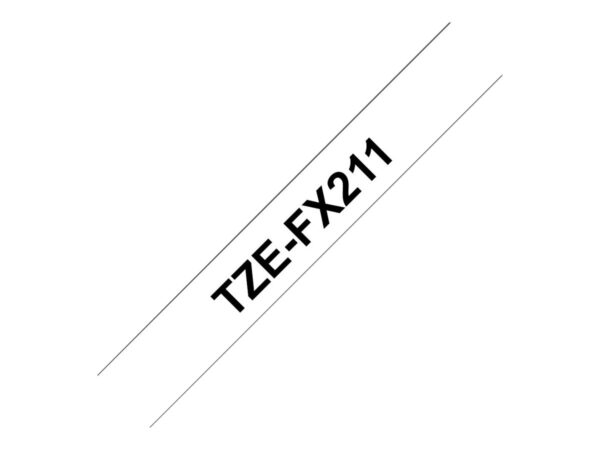 BROTHER P-TOUCH TZE-FX211 noir  in blanc 6mm