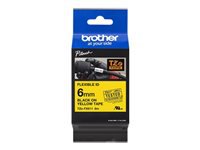 BROTHER P-TOUCH TZE-FX611 noir sur jaune  6 mm