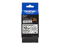 BROTHER P-TOUCH TZE-S131 noir sur clear 12mm extra gluant