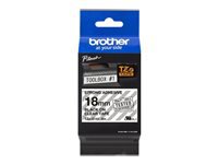 BROTHER P-TOUCH TZE-S141 noir sur clear 18mm extra gluey
