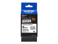 BROTHER P-TOUCH TZE-S211 noir sur blanc 6mm extra gluey