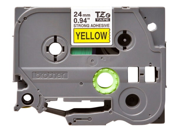BROTHER P-TOUCH TZE-S651 noir sur jaune  24mm extra gluey