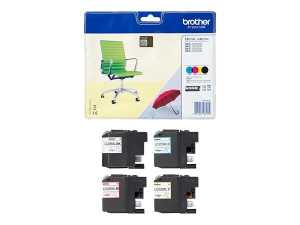 BROTHER Pack blister de 4 cartouches d encre haute capacite pour MFC-J5320DW MFC-J5620DW MFC-J5720DW
