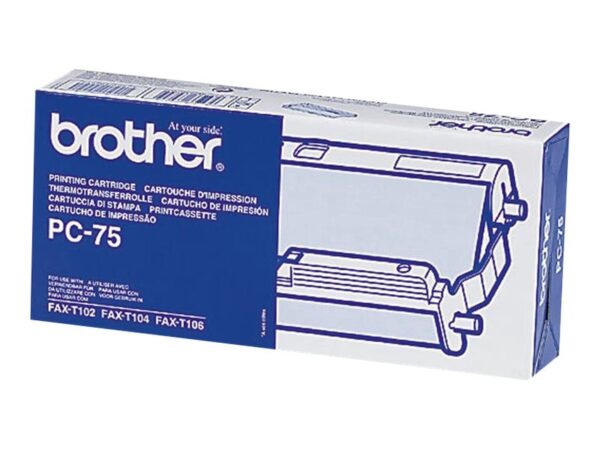 BROTHER PC-75 cassette ruban noir 144 pages pack de 1