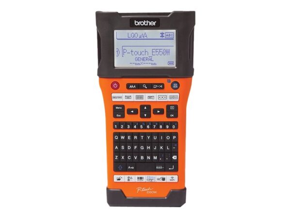 BROTHER PTE550WVPYP etiqueteuse industrielle USB et Wifi Ruban 24 mm max AZERTY livré avec mallette batterie adaptateur rempla
