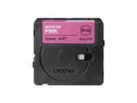 BROTHER Ribbon BTAGP35 12MM White on Pink