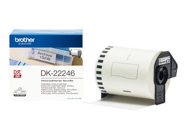 BROTHER Ruban DK tapes – Rouleau continu adhesif 103,6 mm x 30,48 m