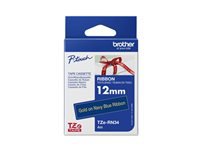 BROTHER Ruban tissus Or sur Bleu Nuit 12mm (4m)