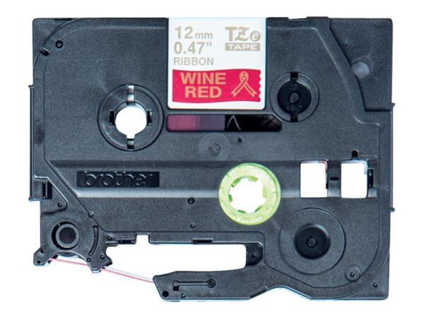 BROTHER Ruban tissus Or sur Bordeaux 12mm (4m)