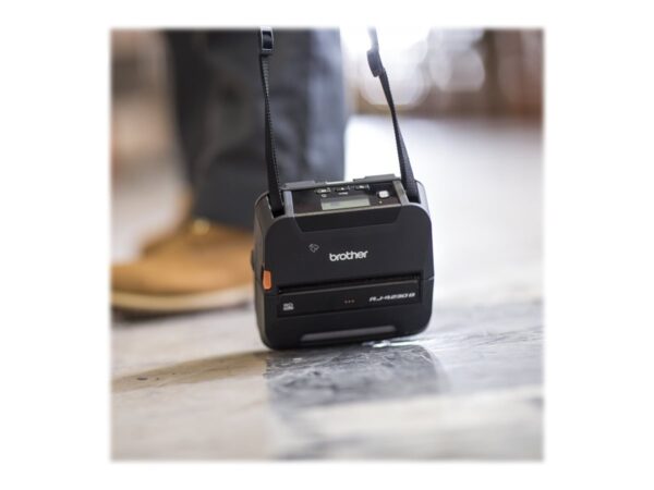 BROTHER RuggedJet RJ-4250WB Label printer direct thermal Roll 113mm 203dpi 127mm/sec USB 2.0 Wi-Fi NFC Bluetooth 4.2