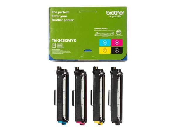BROTHER TN243CMYK Pack Toner standard Cyan Magenta Jaune Noir 4x 1000 pages pour Hl-L32xx DCP-L35xx MFC-L37xx