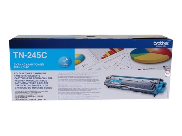 BROTHER TN245C HL-3140CW/3150CDW/3170CDW cartouche de toner cyan haute capacité 2.200 pages pack de 1