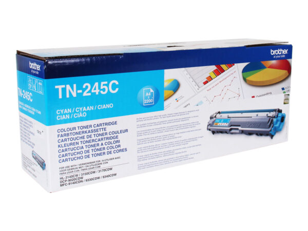 BROTHER TN245C HL-3140CW/3150CDW/3170CDW cartouche de toner cyan haute capacité 2.200 pages pack de 1