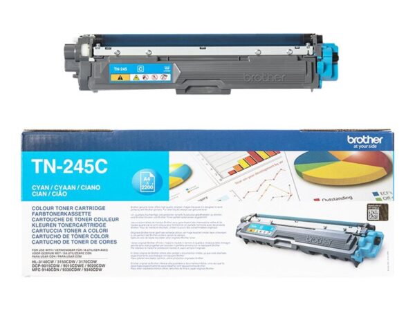 BROTHER TN245C HL-3140CW/3150CDW/3170CDW cartouche de toner cyan haute capacité 2.200 pages pack de 1