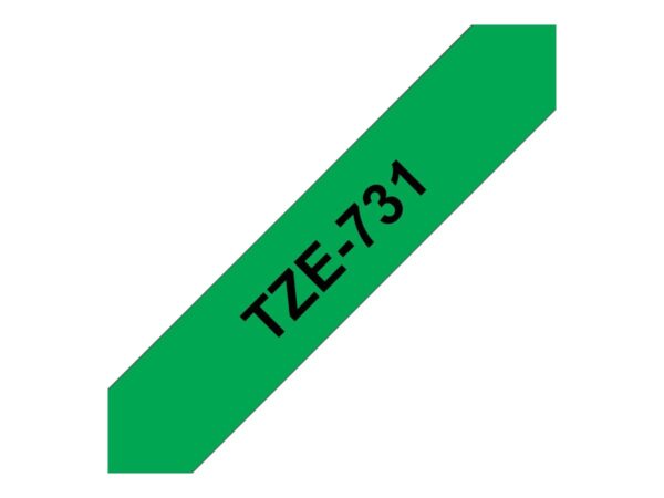 BROTHER TZ731 tape cassette 12mm 8m green black for P-touch 200 300 500 Series