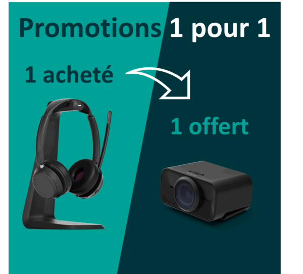 Bundle EPOS IMPACT 1060T Headset on-ear Bluetooth wireless wired + Webcam