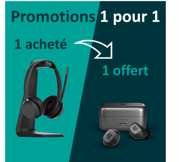 Bundle EPOS IMPACT 1061T ANC Headset on-ear Bluetooth wireless wired active noise cancelling + Webcam