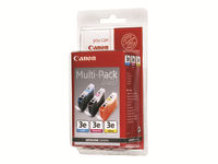 CANON BCI-3E C/M/Y cartouche d encre cyan, magenta et jaune capacité standard combopack sans alarme