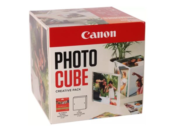 CANON pp-201 Ink Cartridge 5×5 Photo Cube Creative Pack White Orange