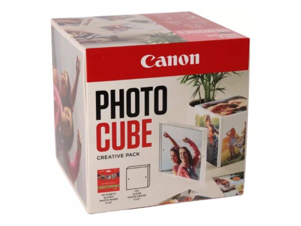CANON pp-201 Ink Cartridge 5×5 Photo Cube Creative Pack White Pink