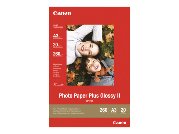 CANON PP-201 plus photo  papier 260g/m2 A3 20 feuilles pack de 1