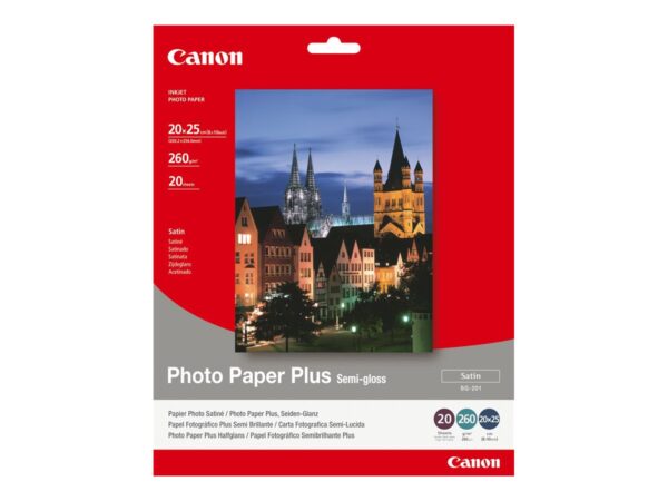 CANON SG-201 semi brillant photo  papier inkjet 260g/m2 8×10 inch 20 feuilles pack de 1