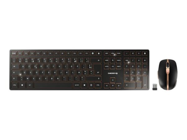 CHERRY DW 9100 SLIM Wireless Desktop USB Bluetooth black/bronze rechargeable (FR)