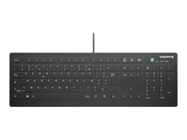 CHERRY Flat Profile Hygiene Desktop Keyboard Sealed USB Black (FR)