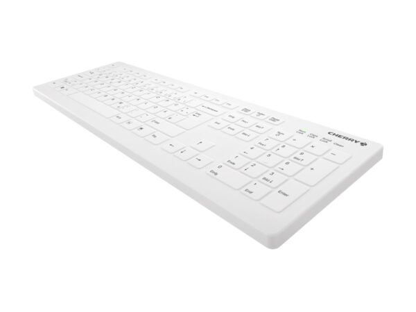 CHERRY Flat Profile Hygiene Desktop Keyboard Sealed White (FR)