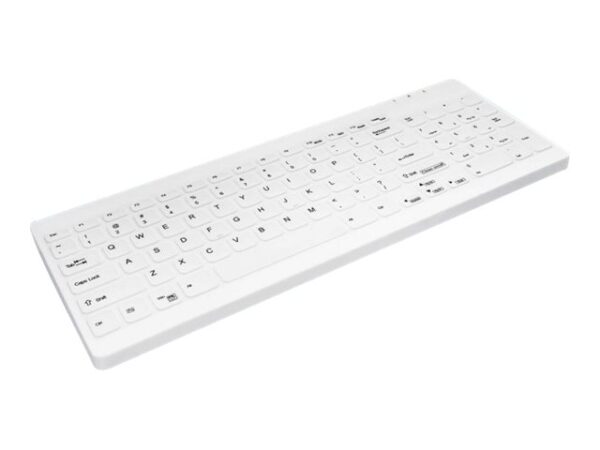 CHERRY Hygiene Compact Ultraflat Keyboard with NumPad Sealed Watertight USB White (FR)
