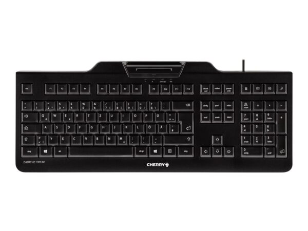 CHERRY KC 1000 keyboard with card reader integrated smart black USB (FR)