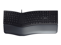 CHERRY KC 4500 ERGO Wired keyboard 109+3 keys USB black (FR)