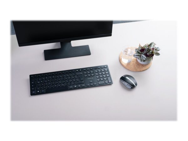 CHERRY KW 9100 SLIM Wireless Keyboard USB and Bluetooth black rechargeable (FR)