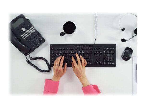 CHERRY STREAM KEYBOARD Clavier 104+10 touches USB noir Layout Qwerty International